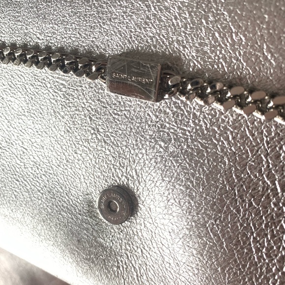 Saint Laurent Silver Kate Monogram Medium Cloud - Picture 8 of 8